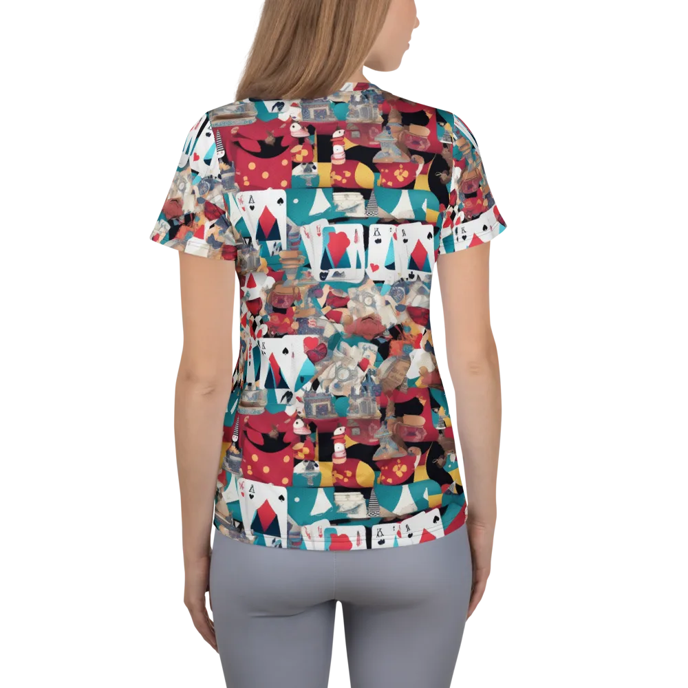 Carnival Solitaire on Women's Athletic T-Shirt — Back