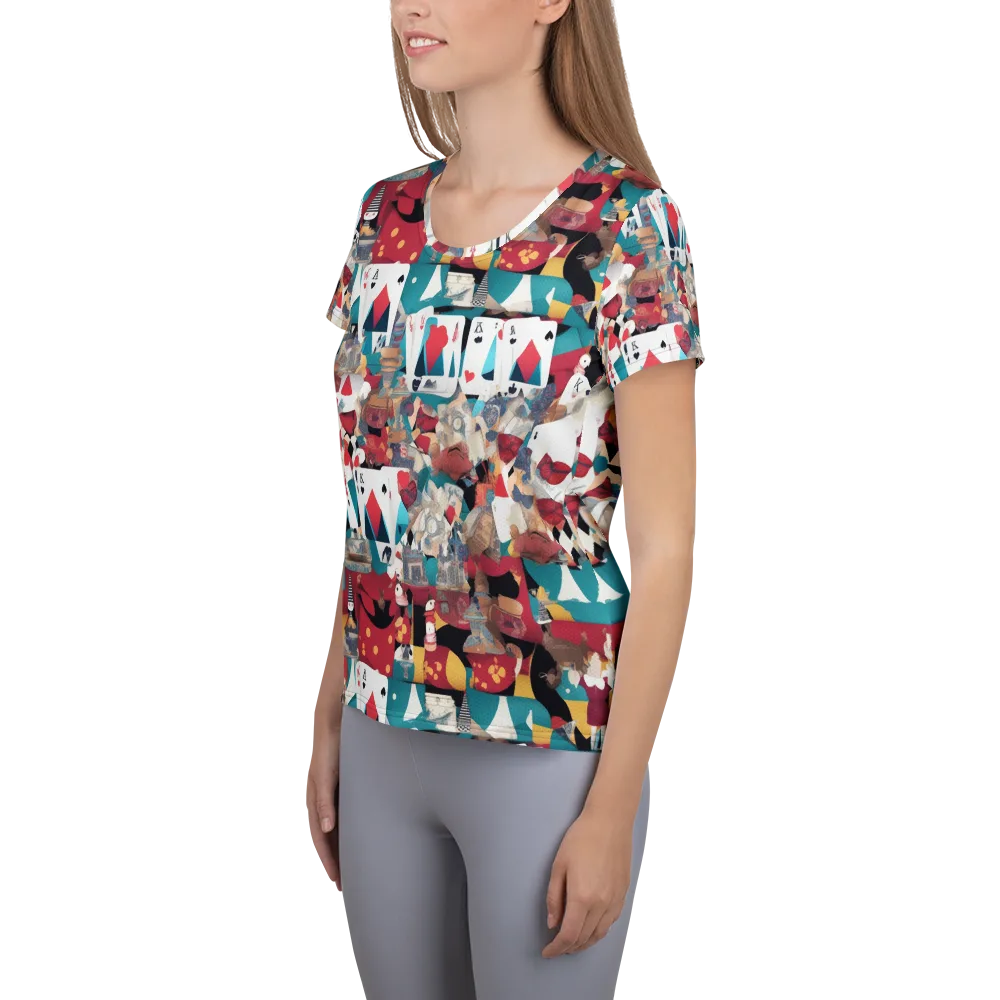 Carnival Solitaire on Women's Athletic T-Shirt — Left
