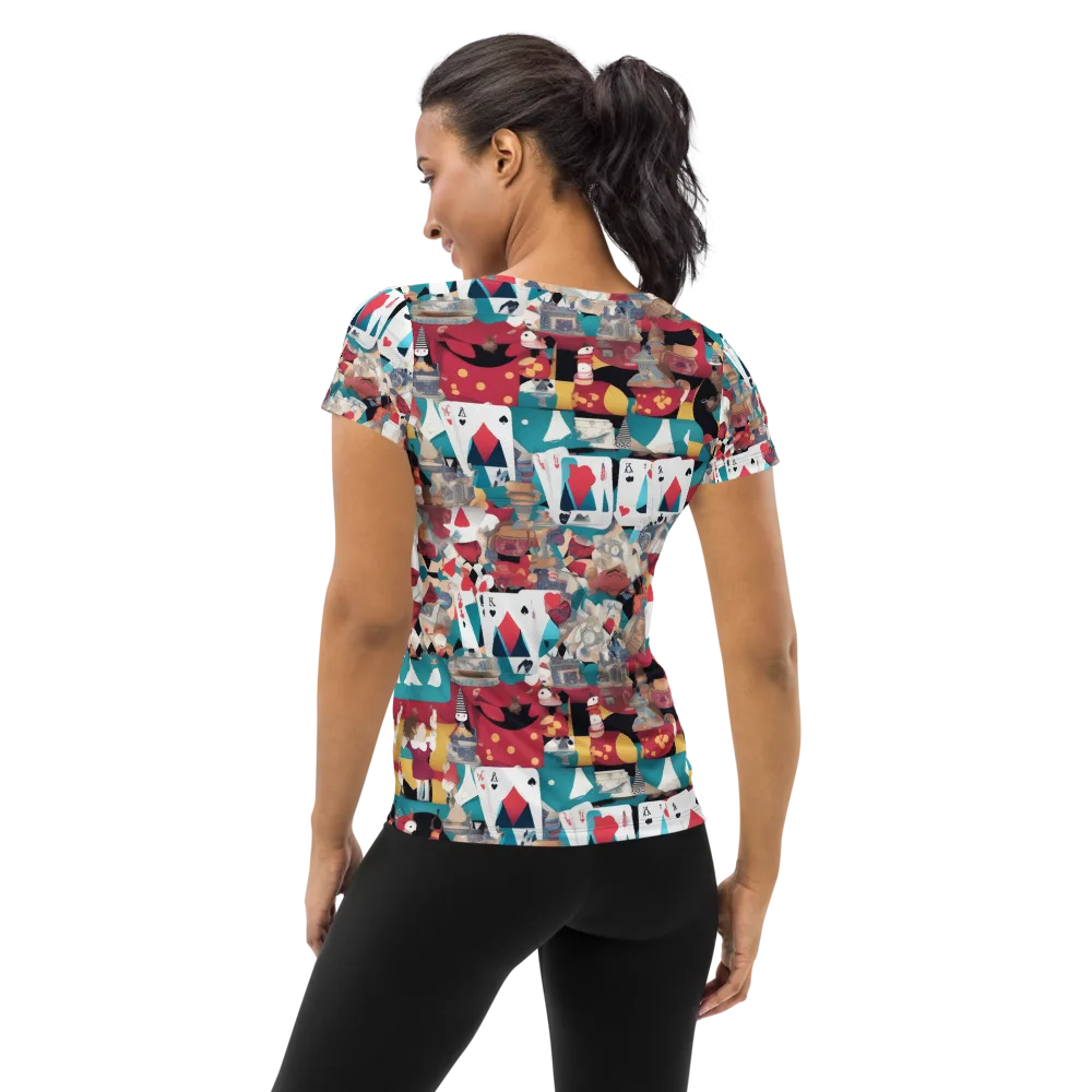 Carnival Solitaire on Women's Athletic T-Shirt — Back