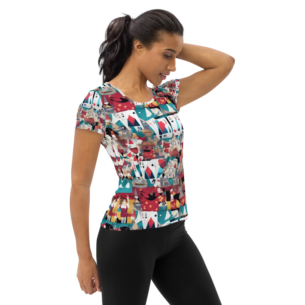 Carnival Solitaire on Women's Athletic T-Shirt — Right