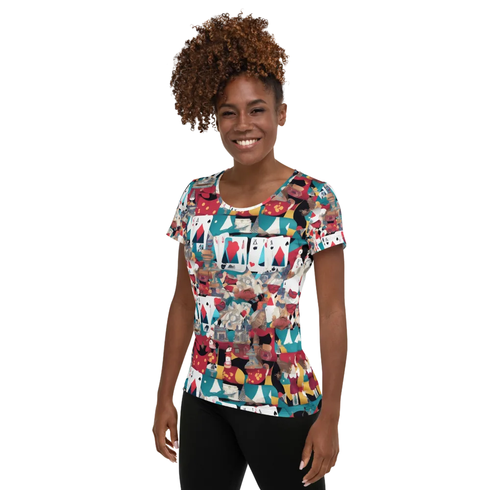 Carnival Solitaire on Women's Athletic T-Shirt — Left
