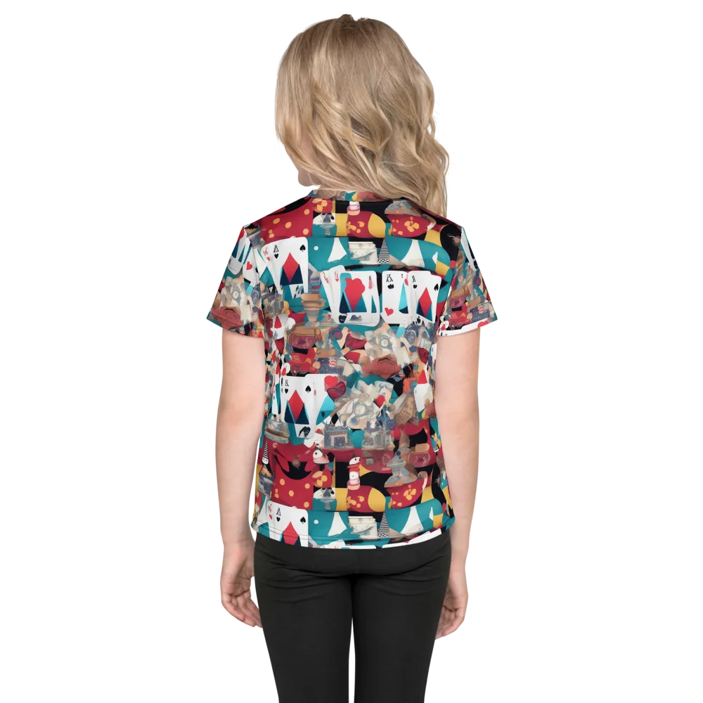 Carnival Solitaire on Kids Crew Neck T-Shirt — Back
