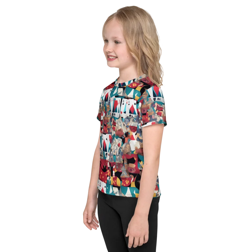 Carnival Solitaire on Kids Crew Neck T-Shirt — Left