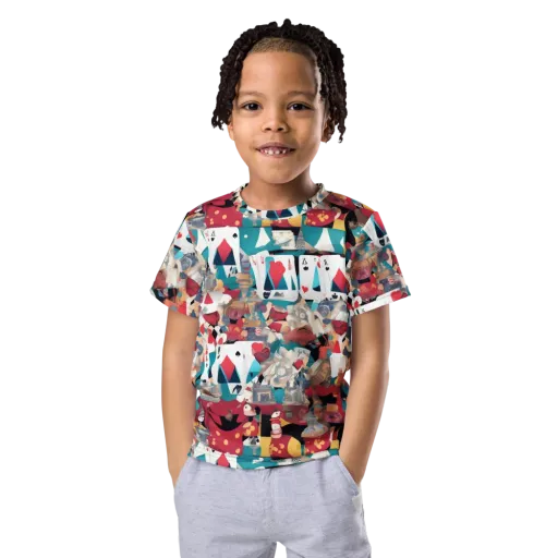 Carnival Solitaire on a Kids Crew Neck T-Shirt