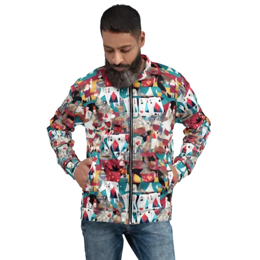 Carnival Solitaire on a Bomber Jacket