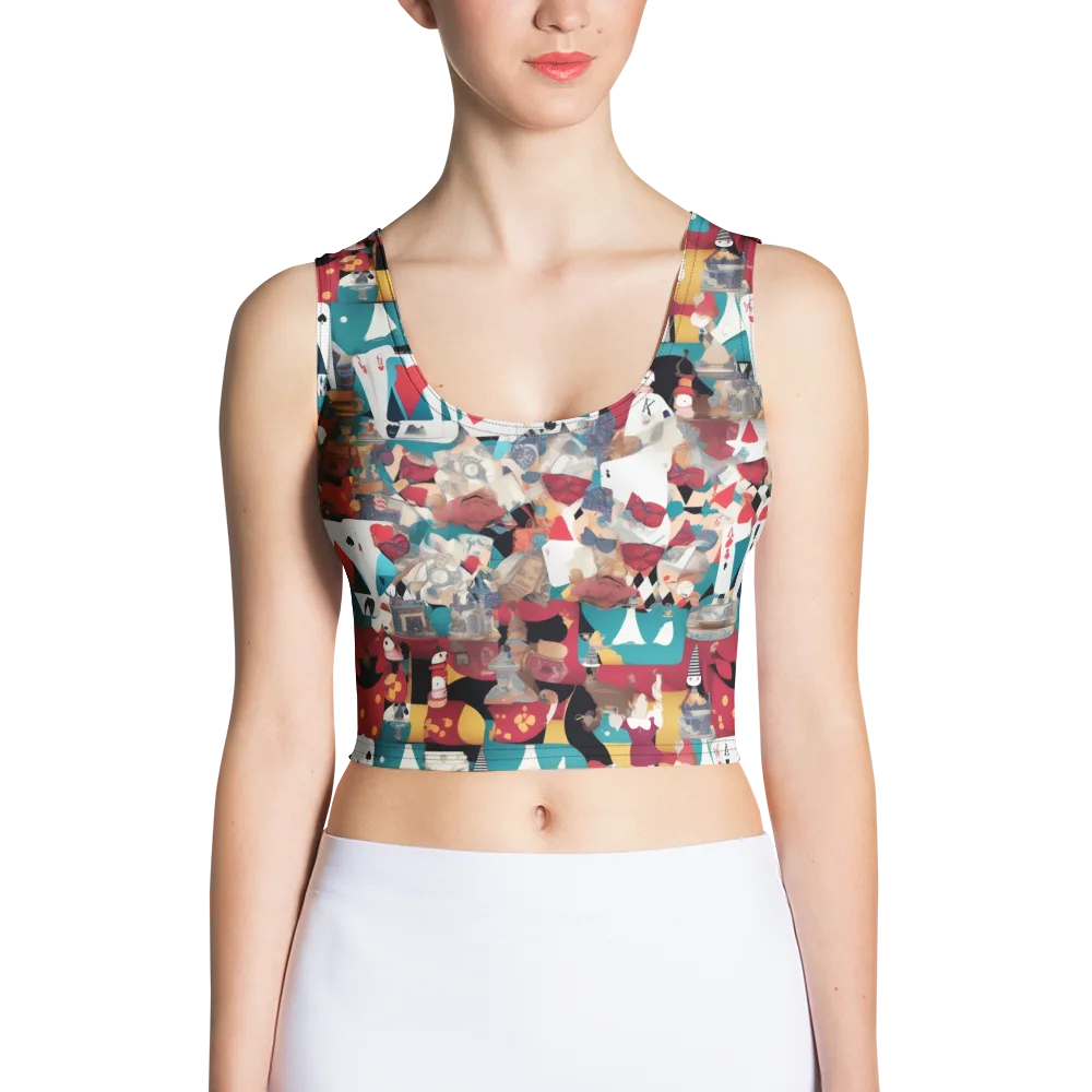 Carnival Solitaire on Crop Top — Front