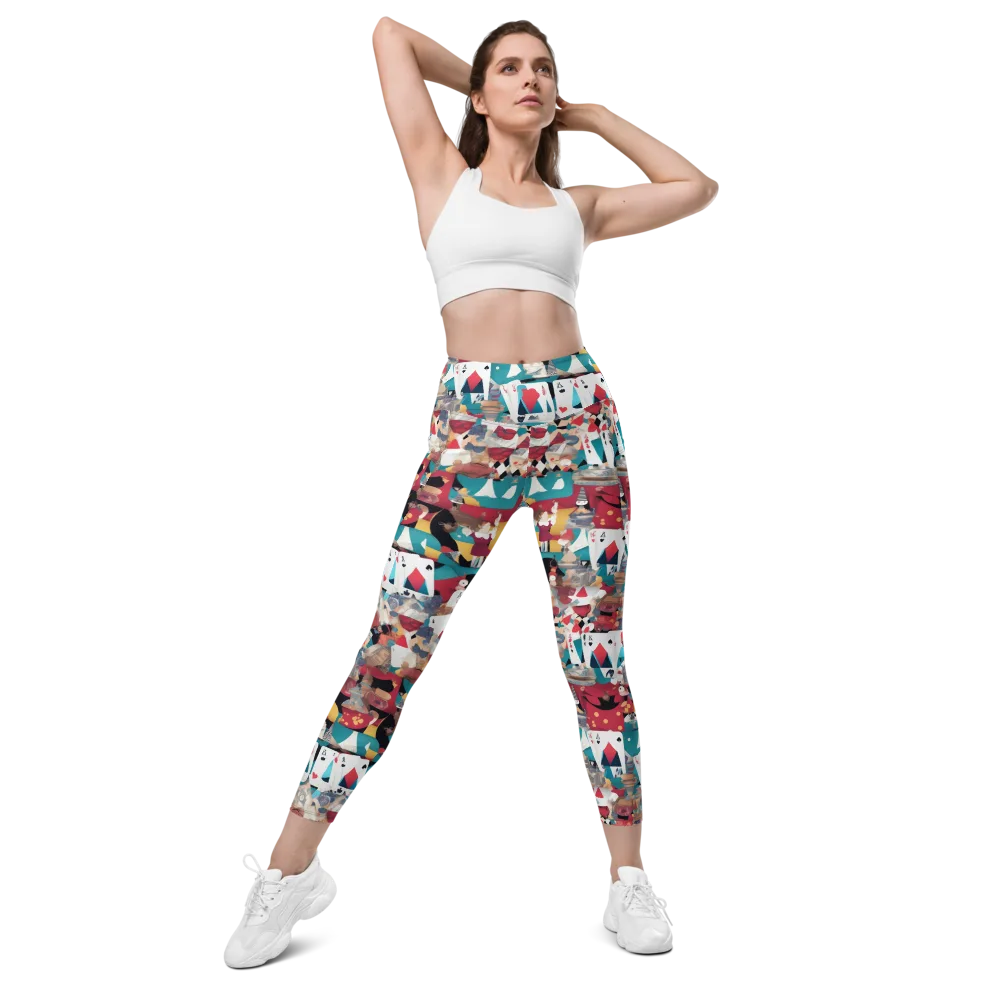 Carnival Solitaire on Leggings with Pockets — Front