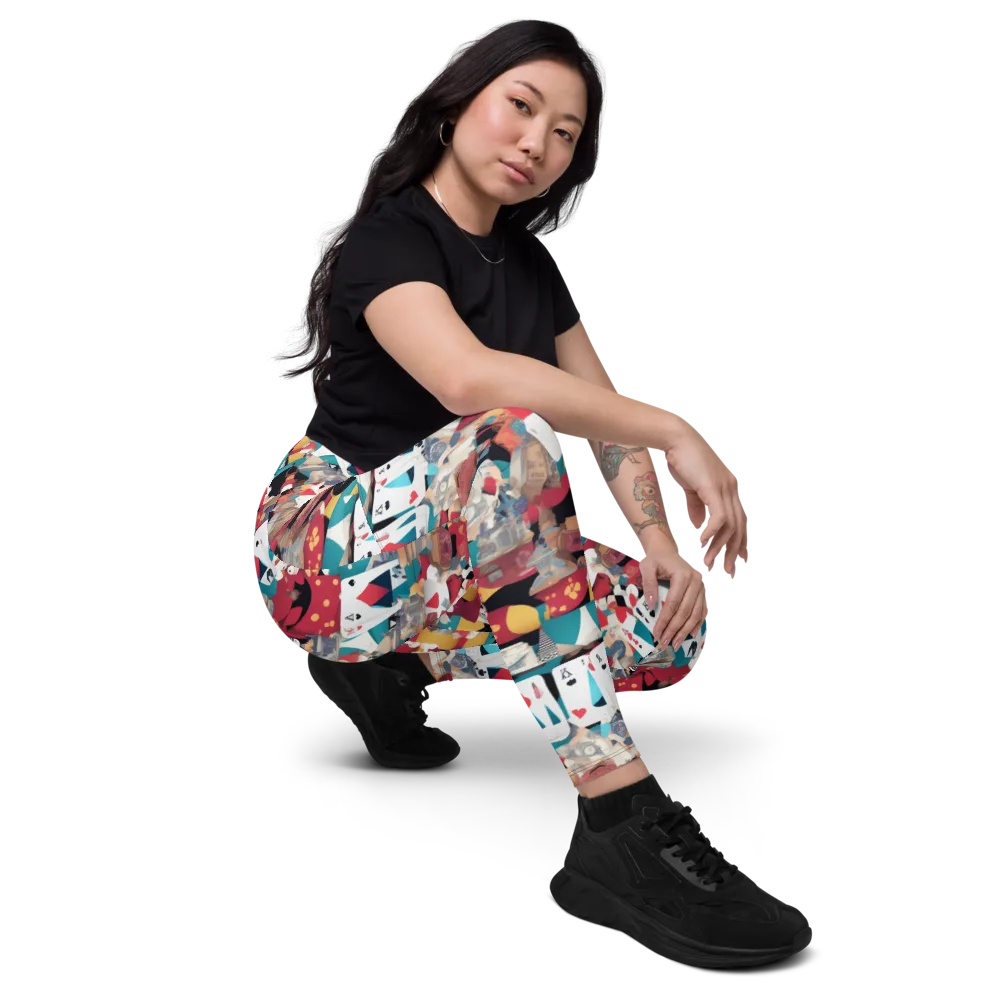 Carnival Solitaire on Leggings with Pockets — Right Front
