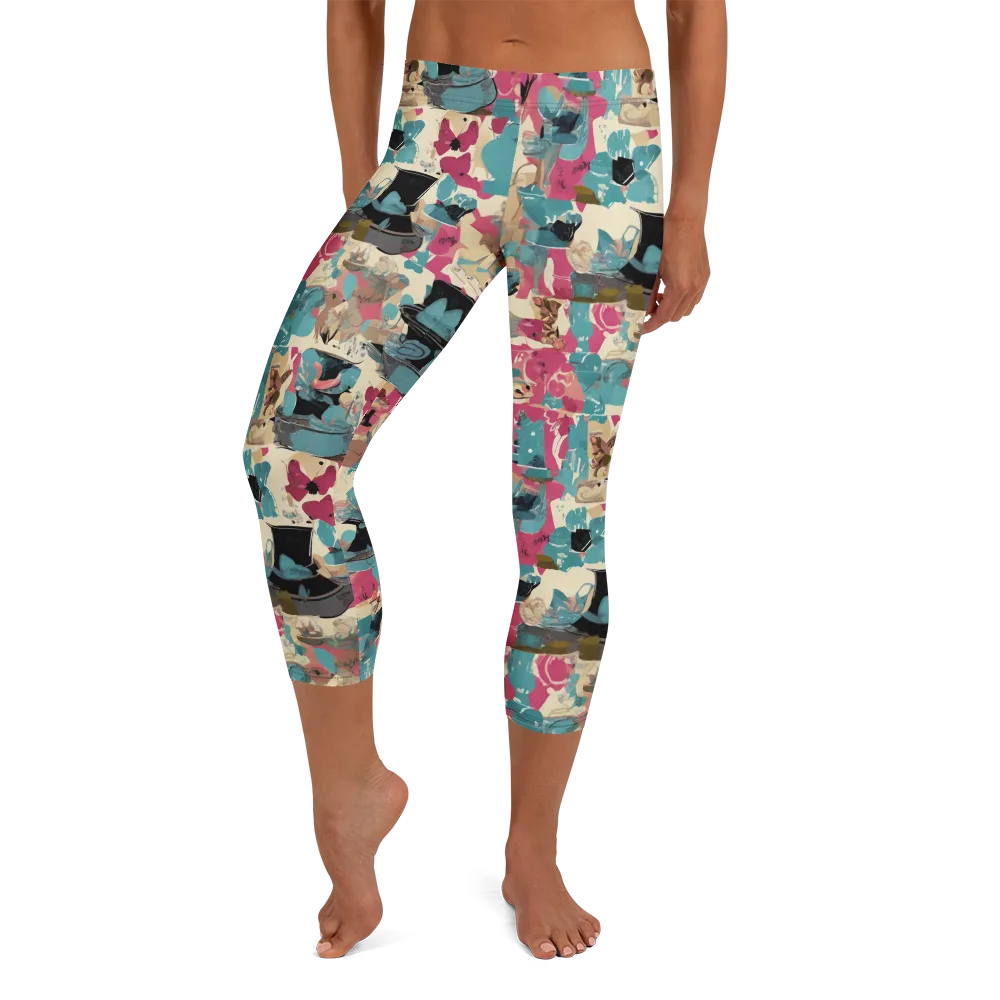 Cabinet of Curiosities on Capri Leggings — Front