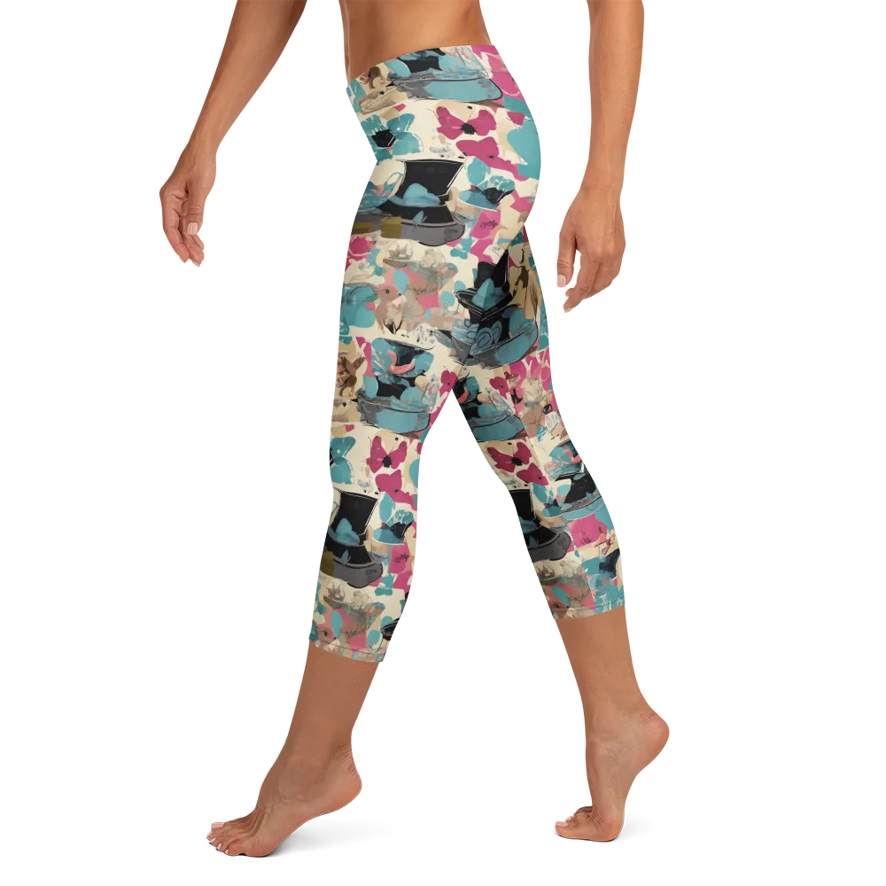 Cabinet of Curiosities on Capri Leggings — Left