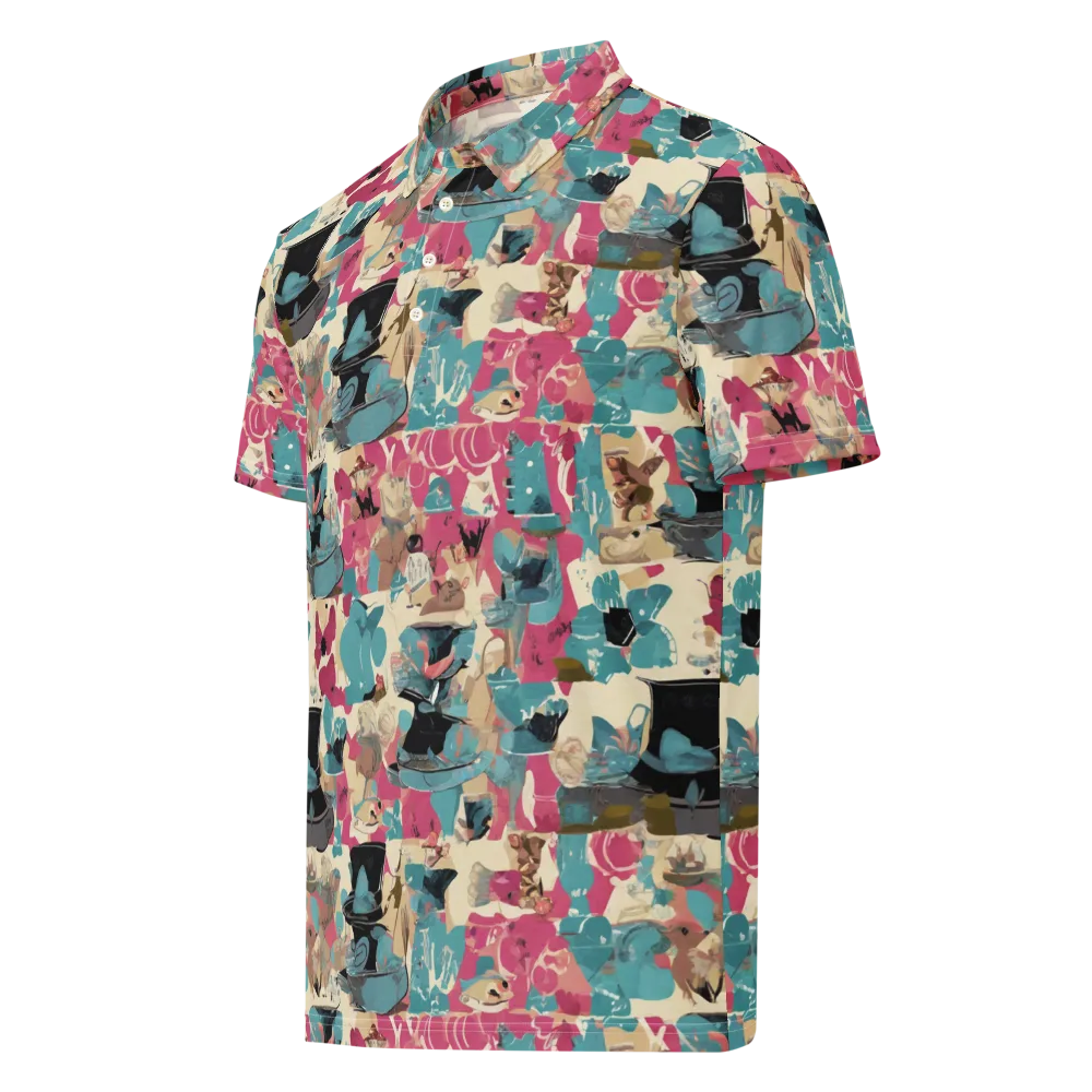 Cabinet of Curiosities on Men's Slim Fit Polo Shirt — Left Front