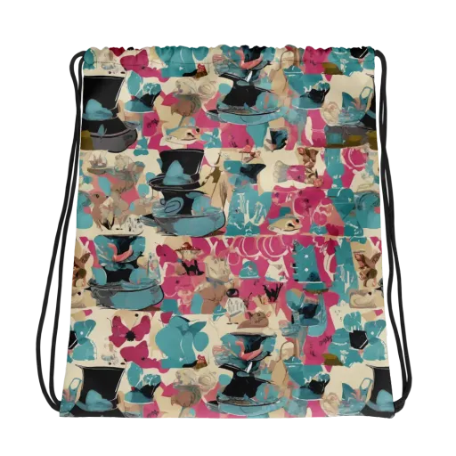 Cabinet of Curiosities on a Drawstring Bag