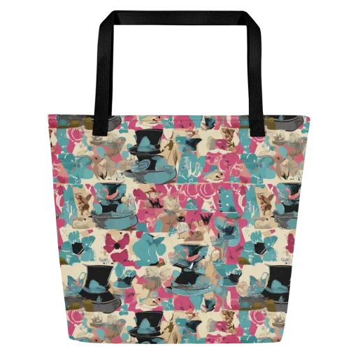 Cabinet of Curiosities on a Large Tote Bag W/ Pocket