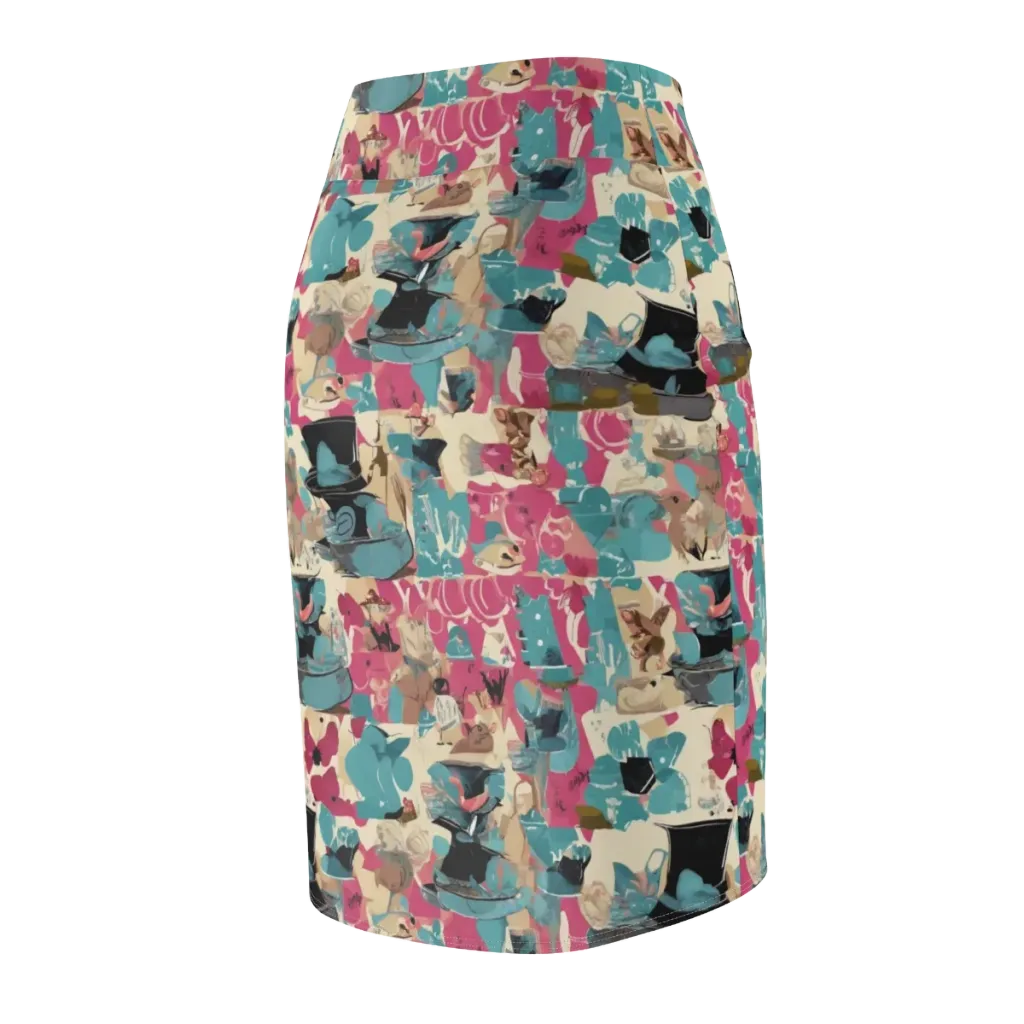 Cabinet of Curiosities on Pencil Skirt — Back Side