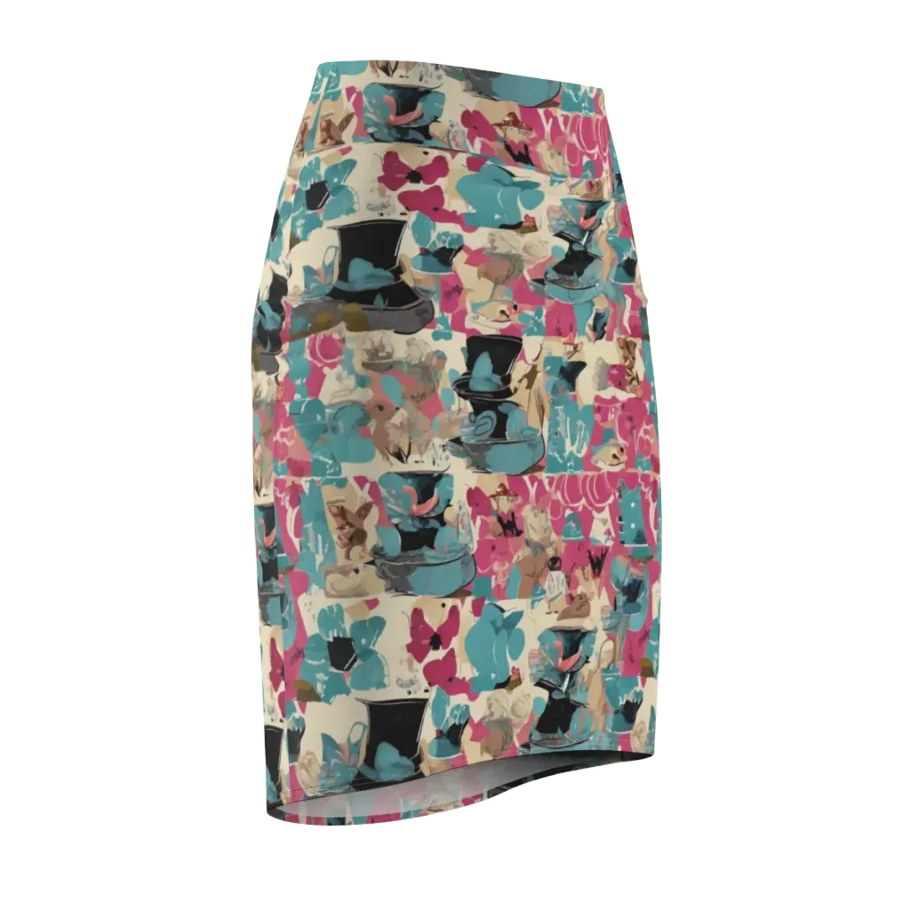 Cabinet of Curiosities on Pencil Skirt — Front Side