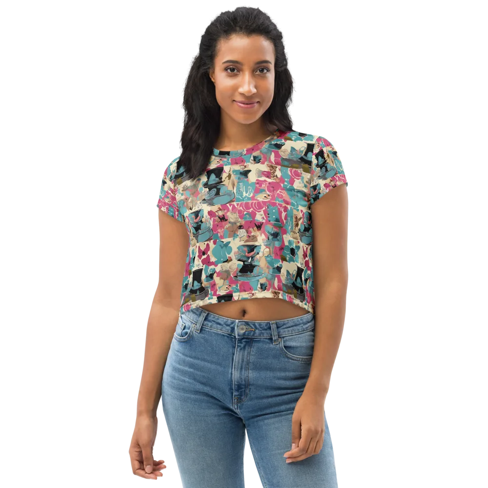 Cabinet of Curiosities on Crop Tee — Front