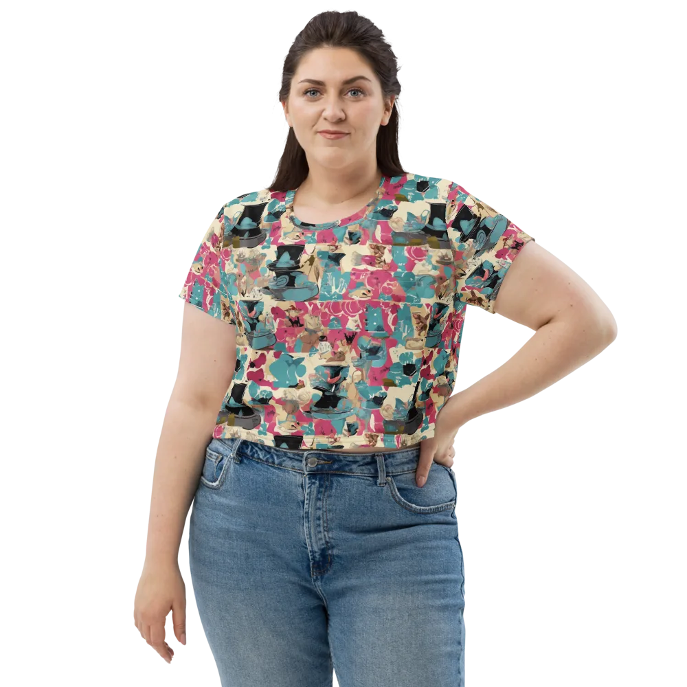 Cabinet of Curiosities on Crop Tee — Front
