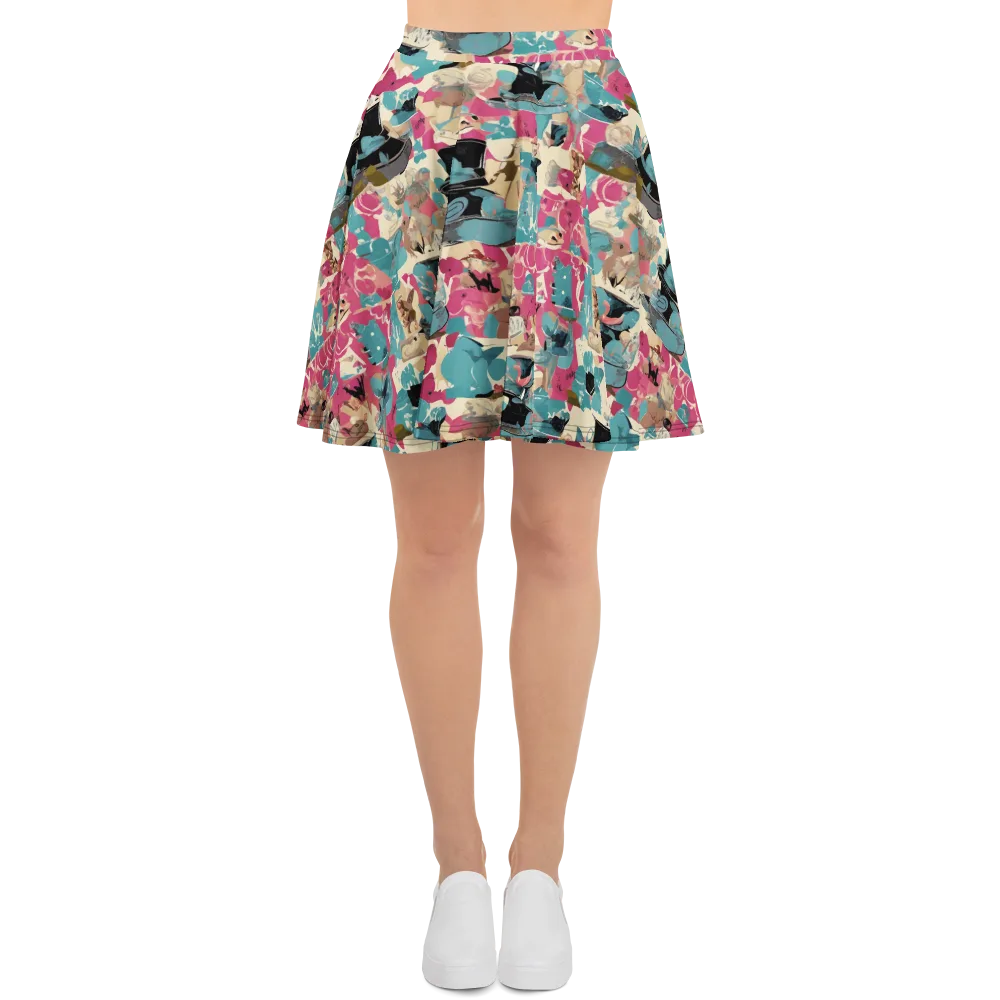 Cabinet of Curiosities on Skater Skirt — Front