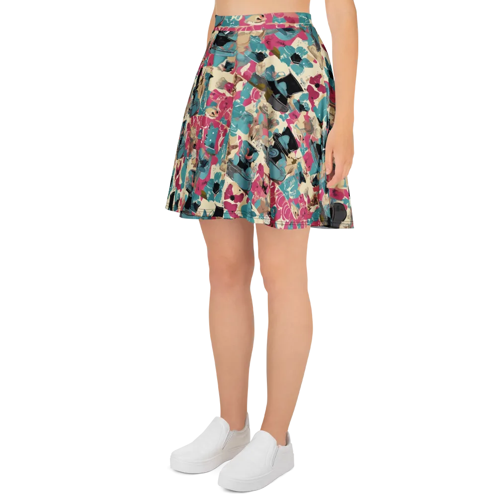 Cabinet of Curiosities on Skater Skirt — Left