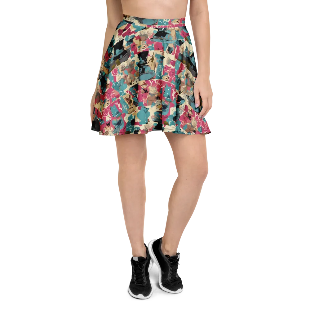 Cabinet of Curiosities on Skater Skirt — Front