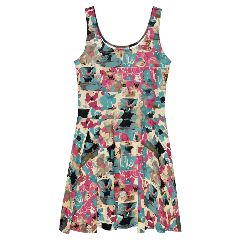 Cabinet of Curiosities on Skater Dress — Front