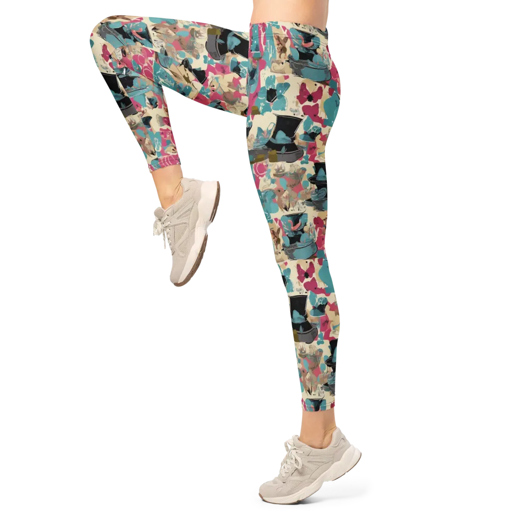 Cabinet of Curiosities on Leggings — Left