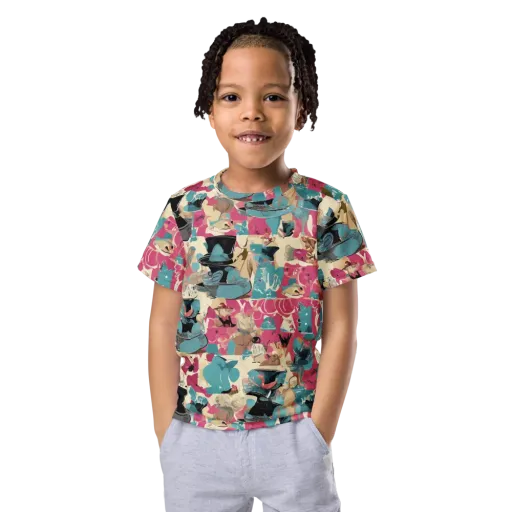 Cabinet of Curiosities on a Kids Crew Neck T-Shirt