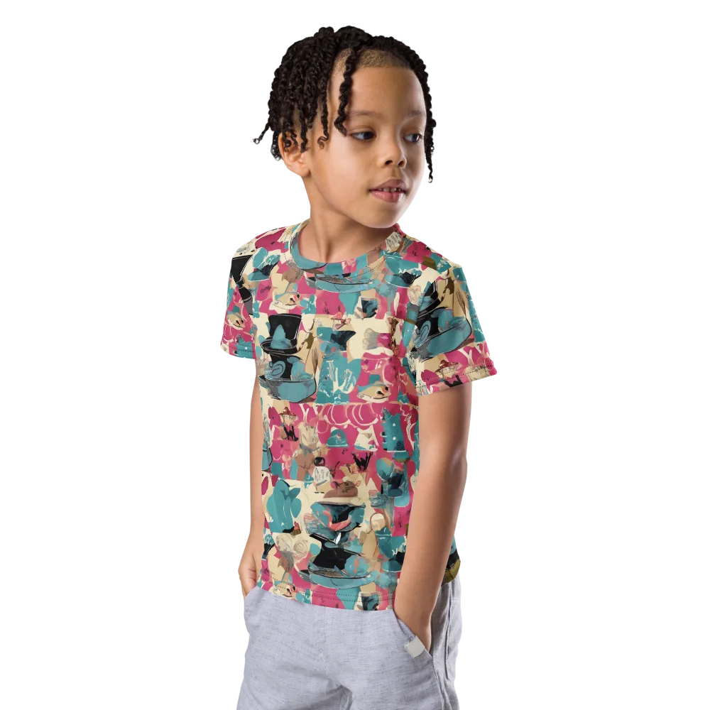 Cabinet of Curiosities on Kids Crew Neck T-Shirt — Left Front