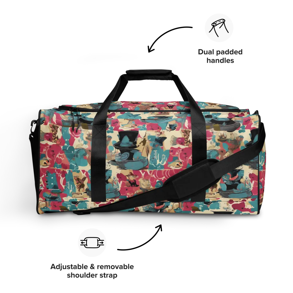 Cabinet of Curiosities on Duffle Bag — Front