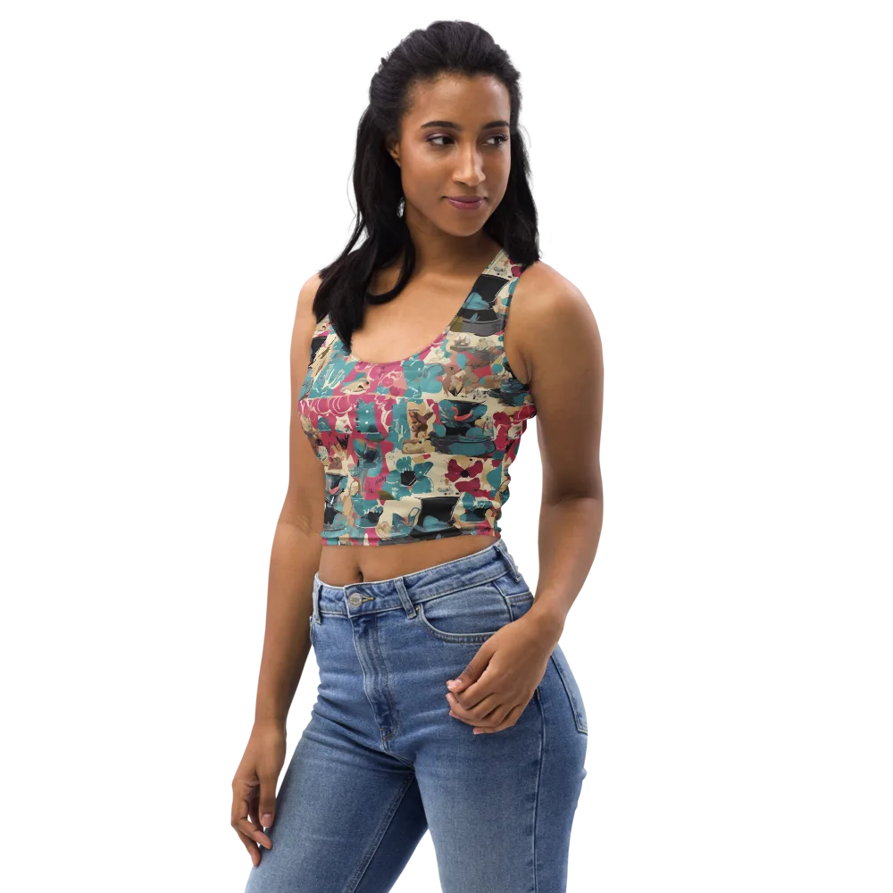 Cabinet of Curiosities on Crop Top — Left Front