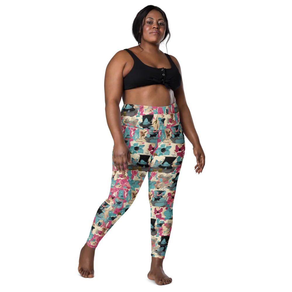 Cabinet of Curiosities on Leggings with Pockets — Front
