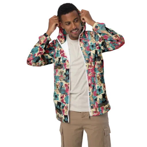 Cabinet of Curiosities on a Men's Windbreaker