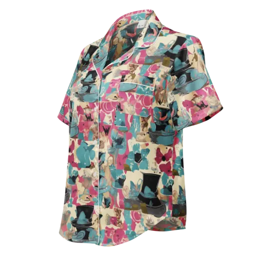 Cabinet of Curiosities on a Women's Short Sleeve Pajama Top