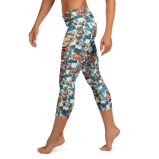 Wonderland Checkmate on a Capri Leggings