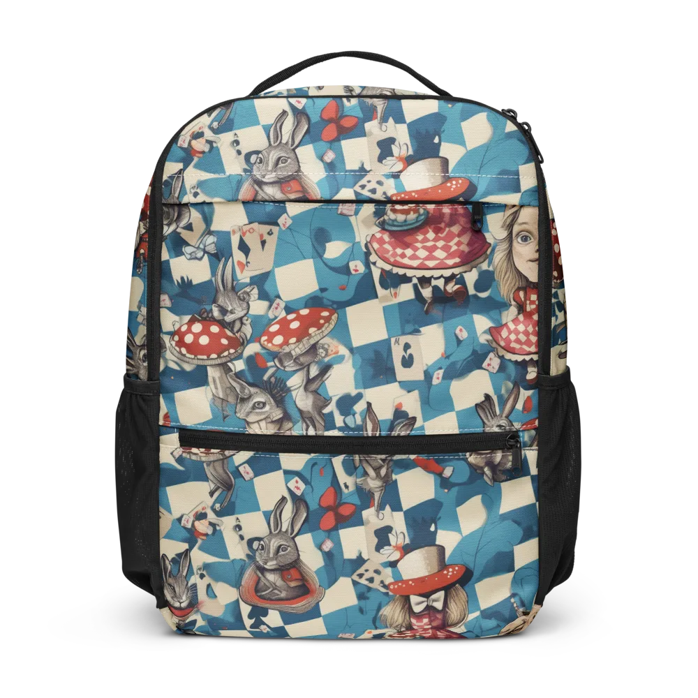 Wonderland Checkmate on Utility Backpack — Front
