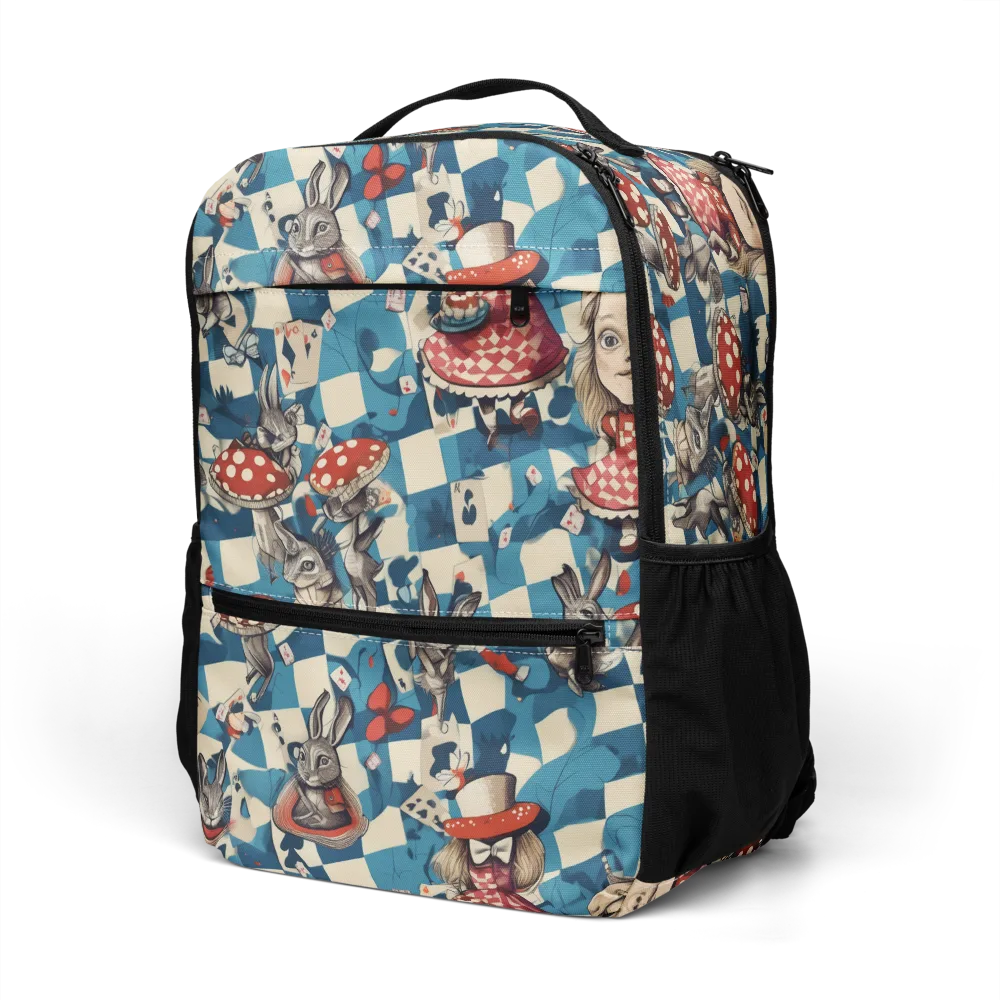 Wonderland Checkmate on Utility Backpack — Left Front