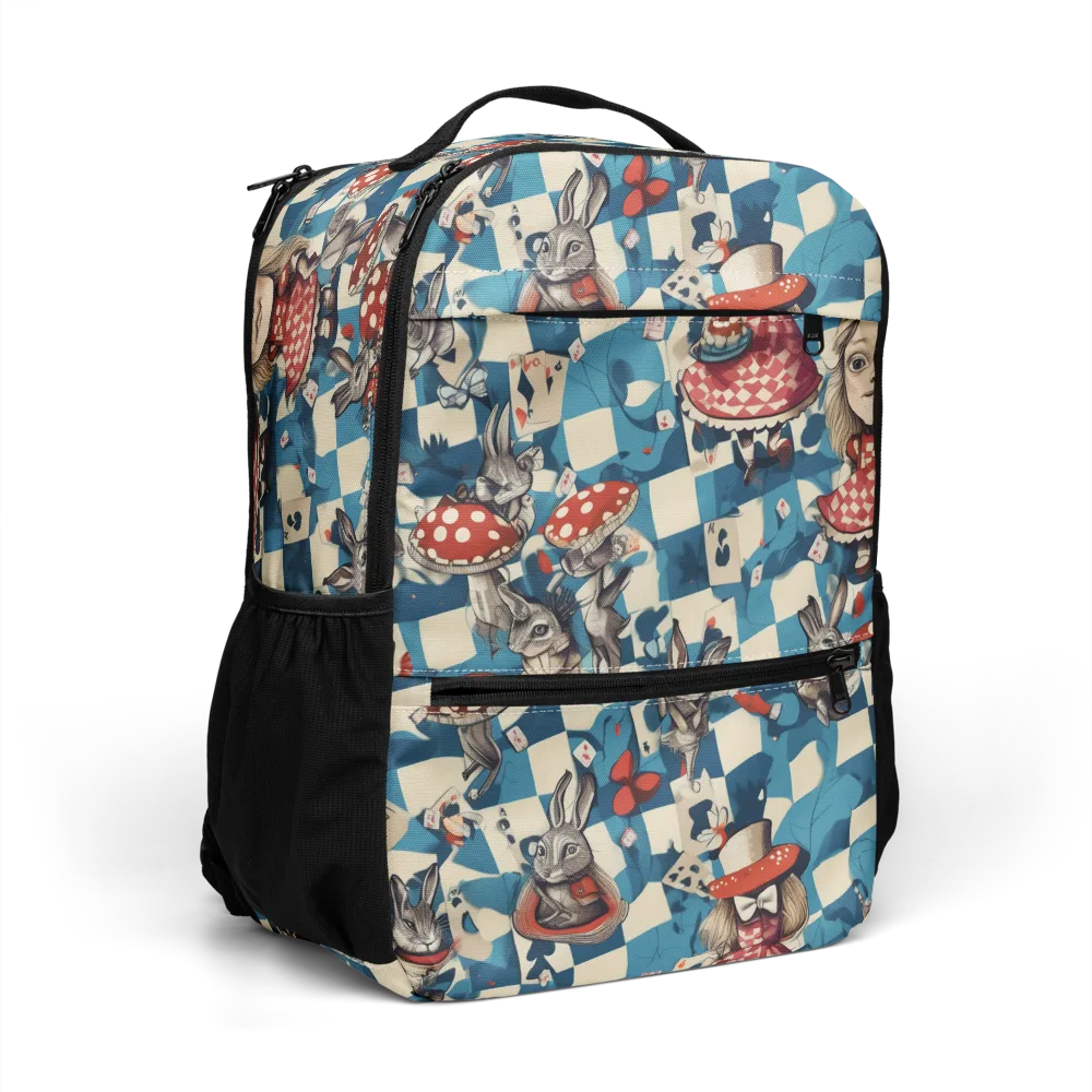 Wonderland Checkmate on Utility Backpack — Right Front