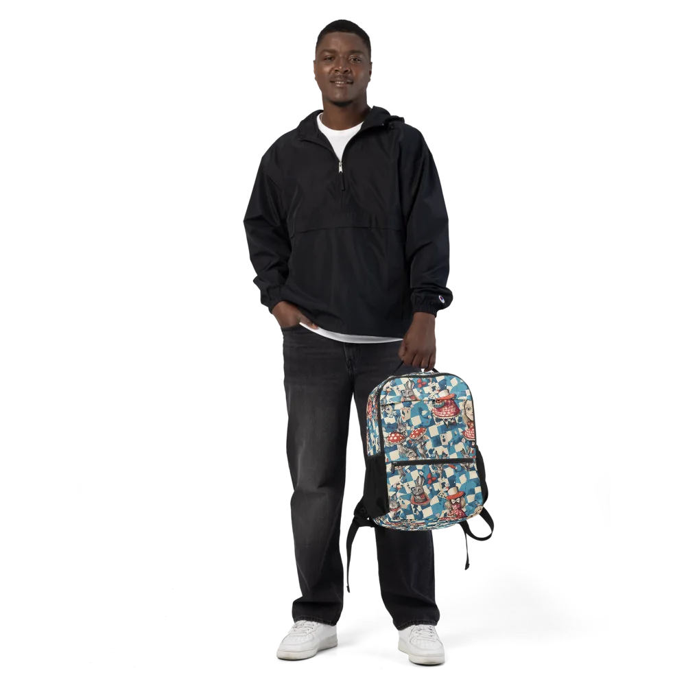 Wonderland Checkmate on Utility Backpack — Front