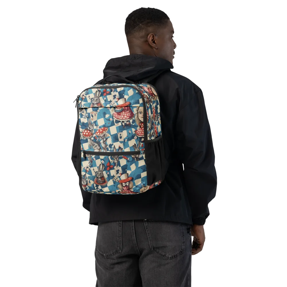 Wonderland Checkmate on Utility Backpack — Back