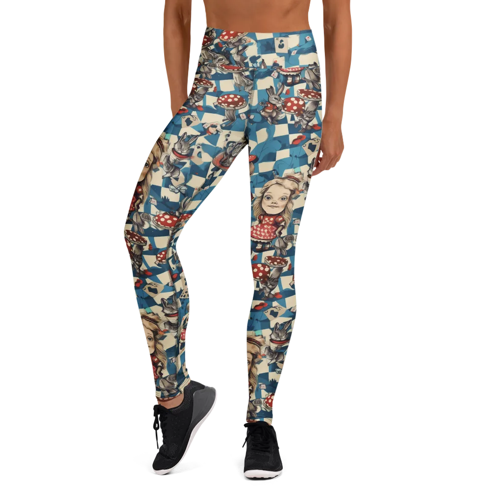 Wonderland Checkmate on Yoga Leggings — Front