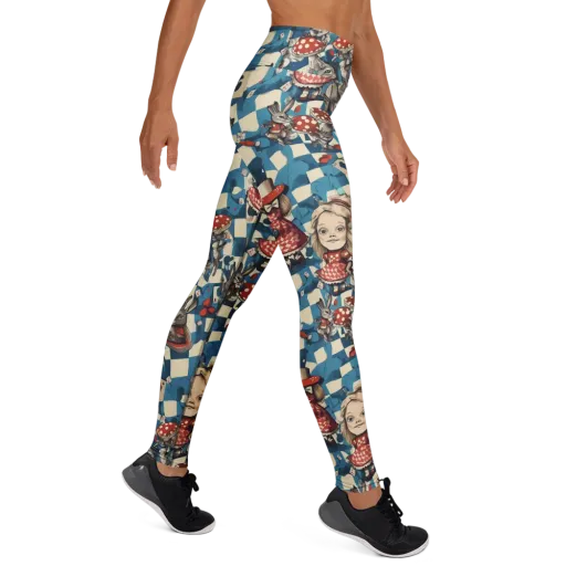 Wonderland Checkmate on a Yoga Leggings