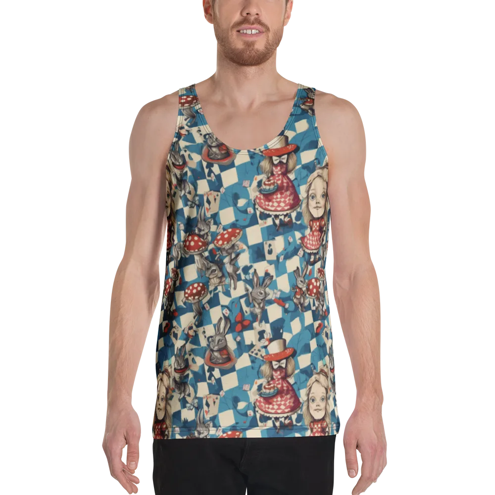 Wonderland Checkmate on Men's Tank Top — Front
