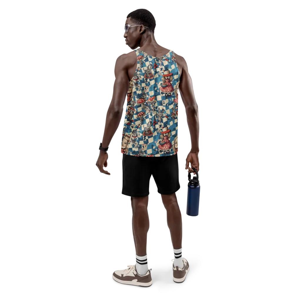 Wonderland Checkmate on Men's Tank Top — Back