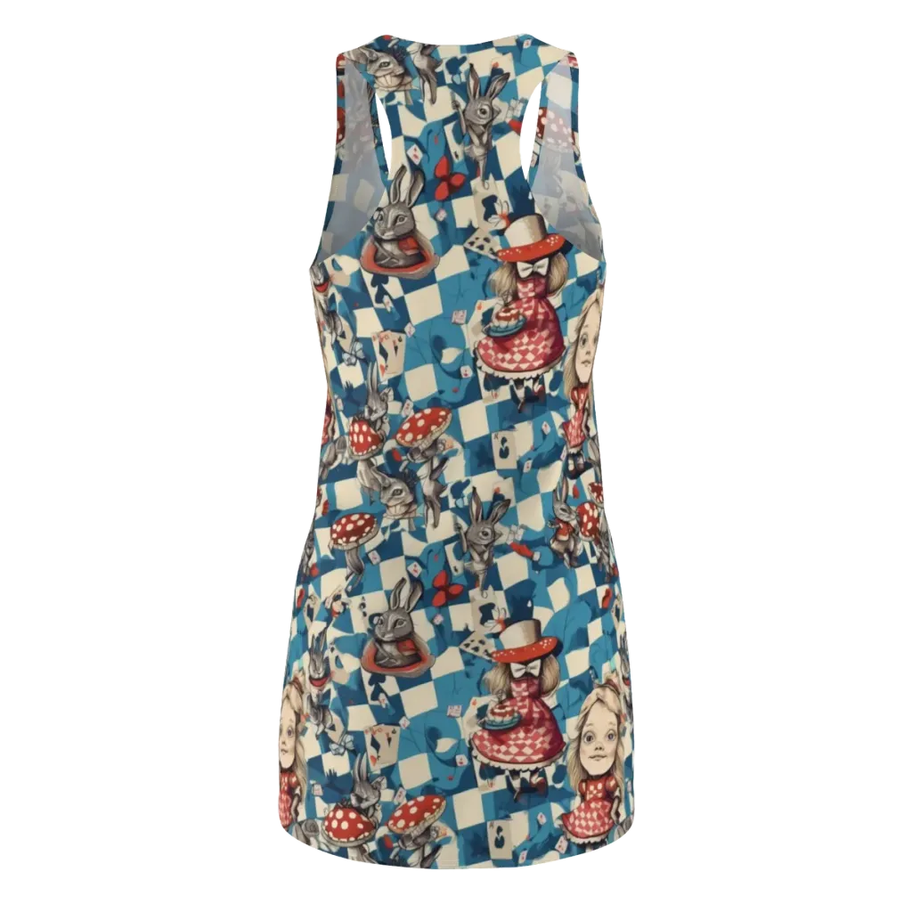 Wonderland Checkmate on Racerback Dress — Back