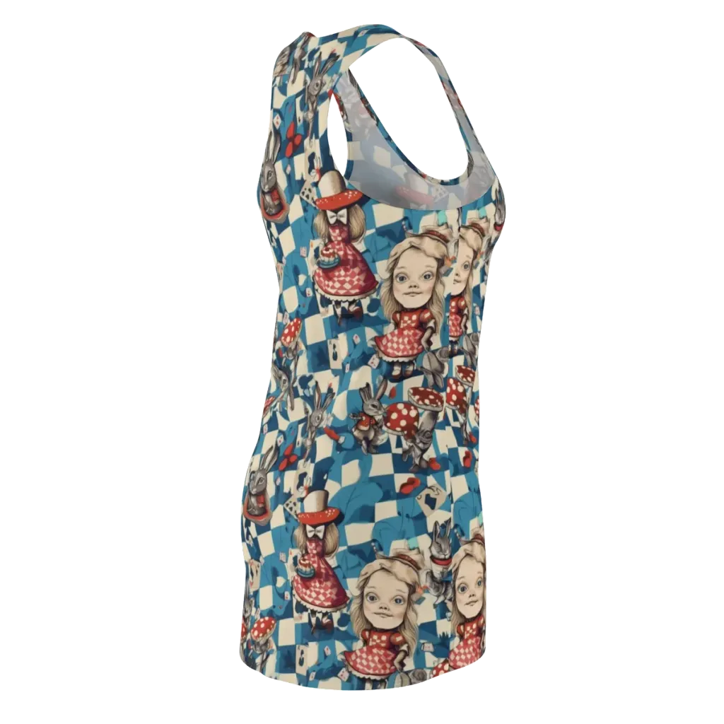 Wonderland Checkmate on Racerback Dress — Back Side