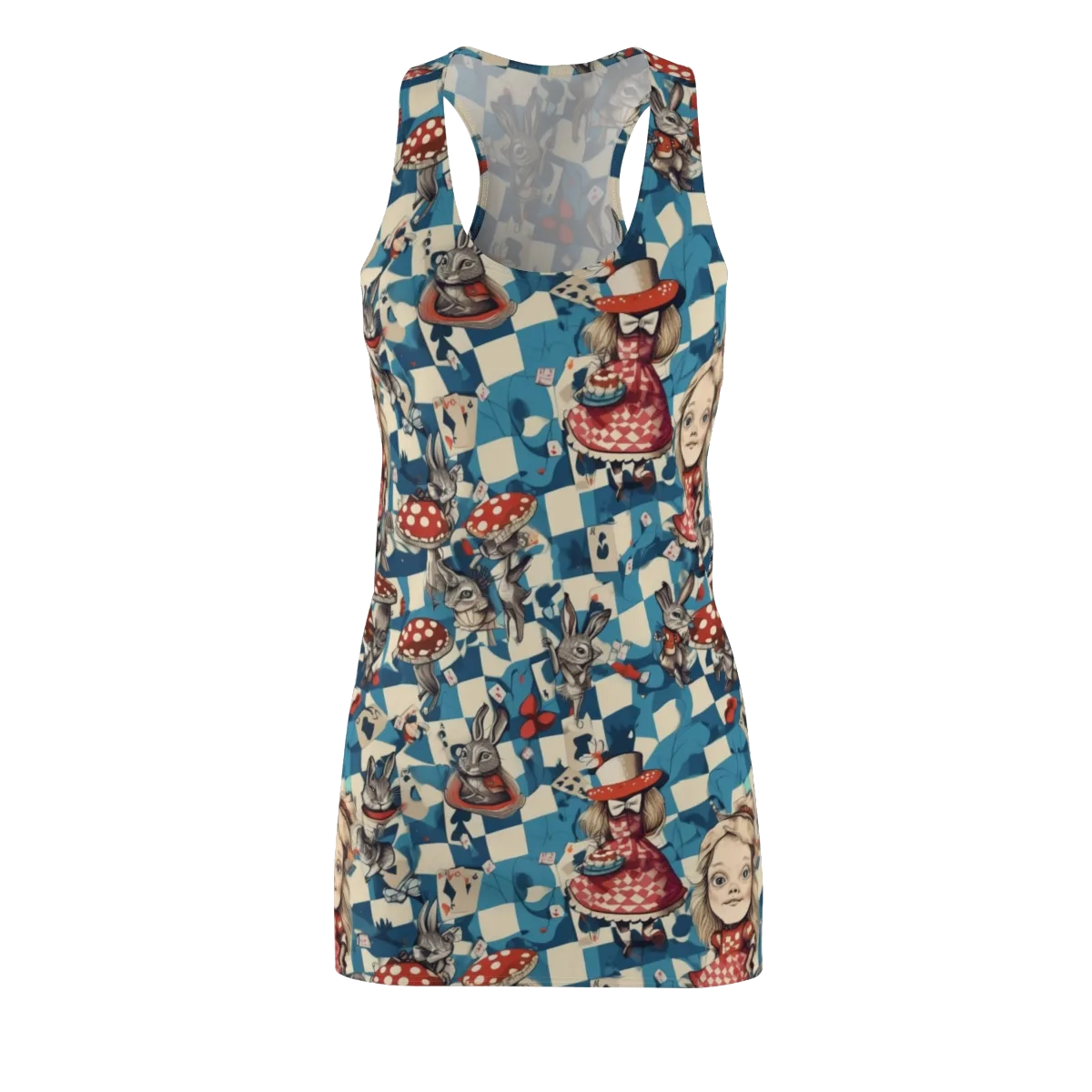 Wonderland Checkmate on Racerback Dress — Front