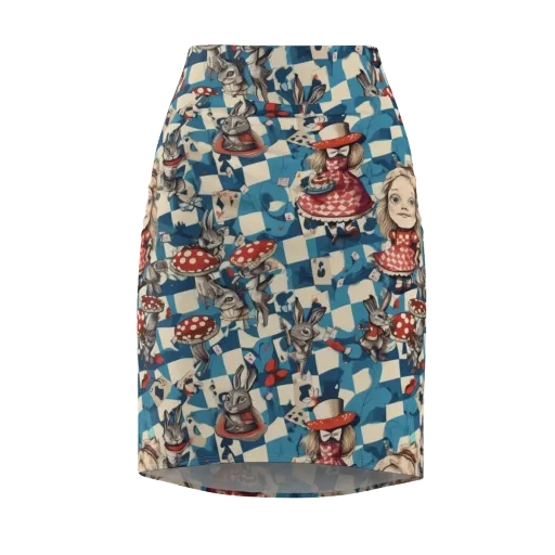 Wonderland Checkmate on a Pencil Skirt