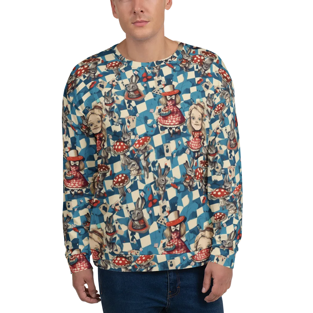 Wonderland Checkmate on Sweatshirt — Front