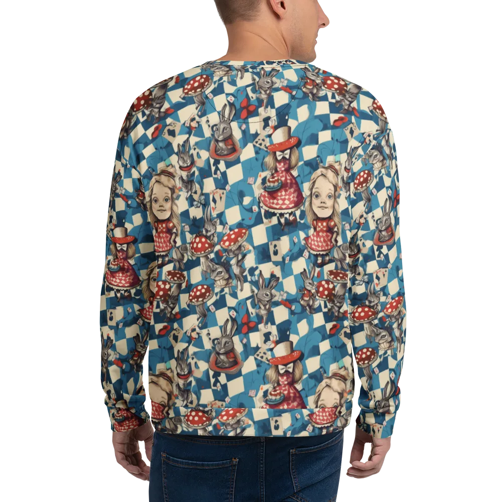 Wonderland Checkmate on Sweatshirt — Back