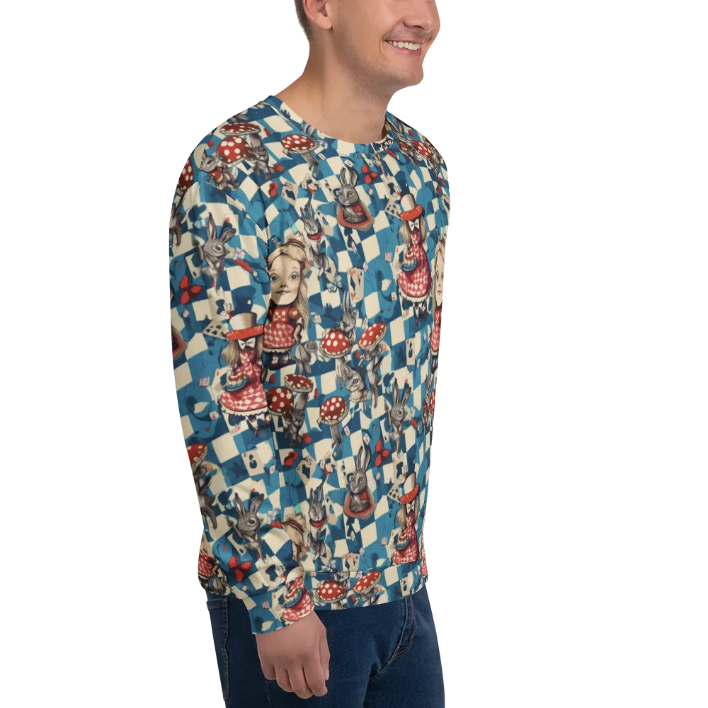 Wonderland Checkmate on Sweatshirt — Right Front